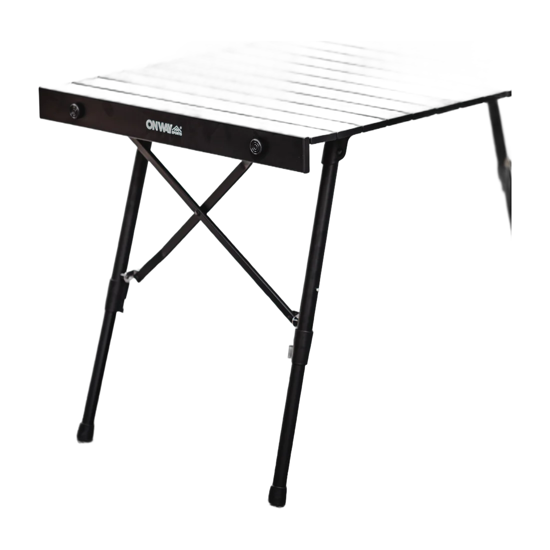 Wood-Grain Aluminium Roll-Top Table